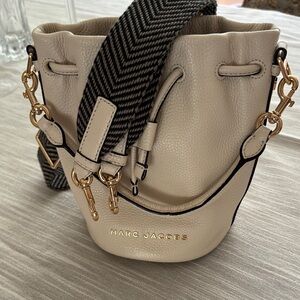 Marc Jacobs Cream Crossbody Bag with Gold Accents